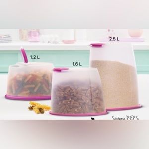 Tupperware Modular Cereal Storage Canister Set of 3